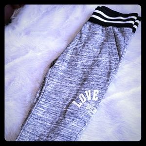 Pink ankle sweat pants